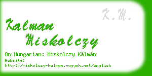 kalman miskolczy business card