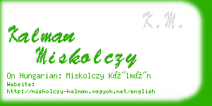 kalman miskolczy business card